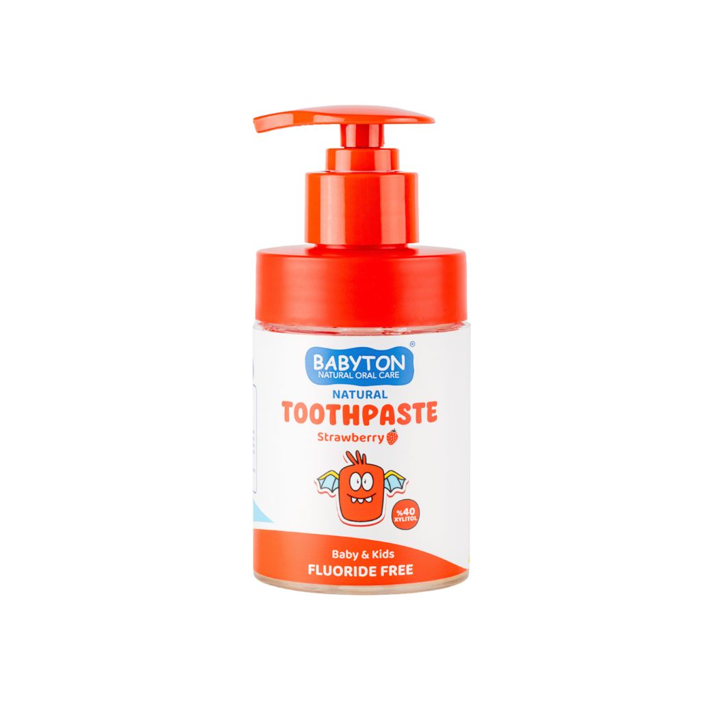 Babyton Dentifrice Flacon Pompe Sans Fluor Goût Fraise 200 ml