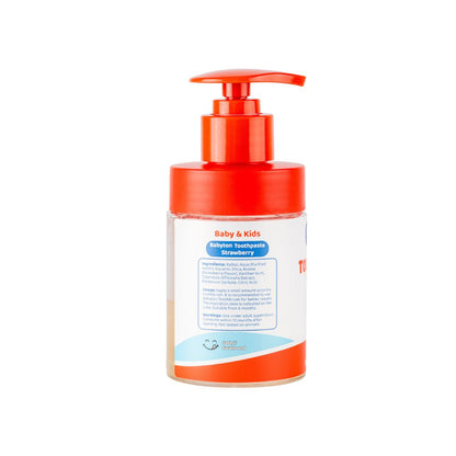 Babyton Dentifrice Flacon Pompe Sans Fluor Goût Fraise 200 ml