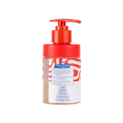 Babyton Tandpasta Pompflacon Met Fluoride 2+ Aardbei Smaak 200 ml