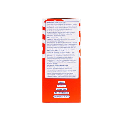 Babyton Tandpasta Pompflacon Met Fluoride 2+ Aardbei Smaak 200 ml