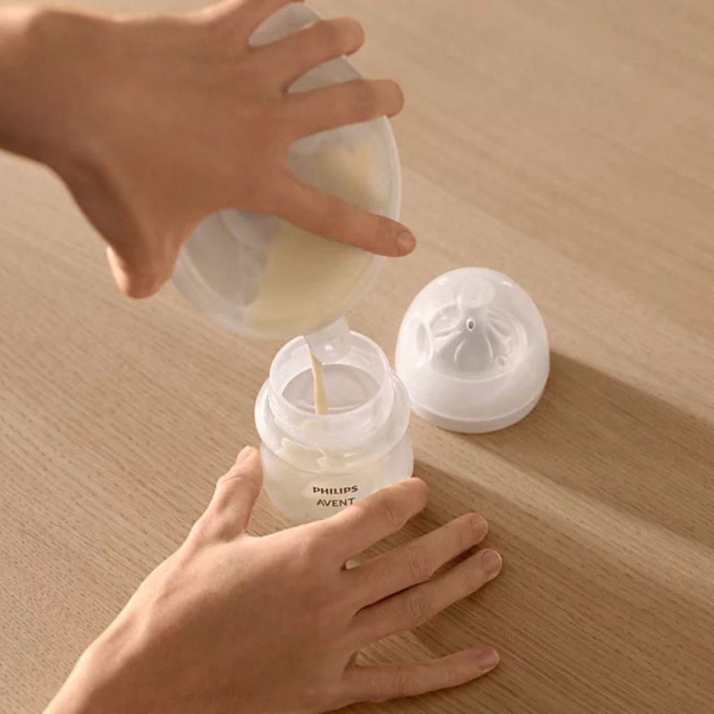 AVENT Borstkolf Hands-free Inbra Dubbel Starter Set + Zuigspeen Beige