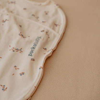 Puckababy Sac d'emmaillotage / Sac De Couchage d'été The Orginal Piep Cotton TOG 0,5 Blueberries 66 cm