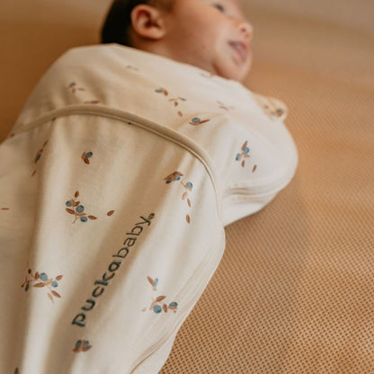 Puckababy Sac d'emmaillotage / Sac De Couchage d'été The Orginal Piep Cotton TOG 0,5 Blueberries 66 cm