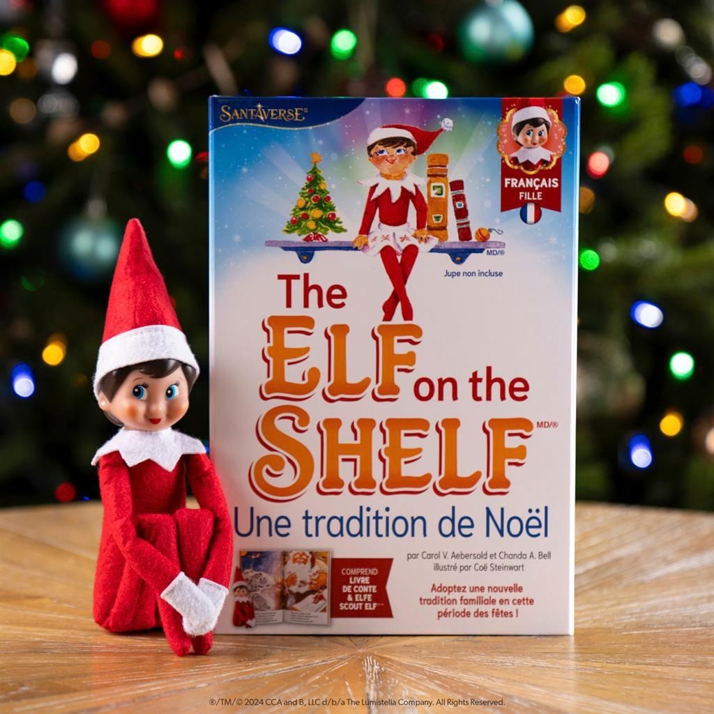 The Elf On The Shelf Coffret Cadeau Fille Livre + Poupée FR Multi