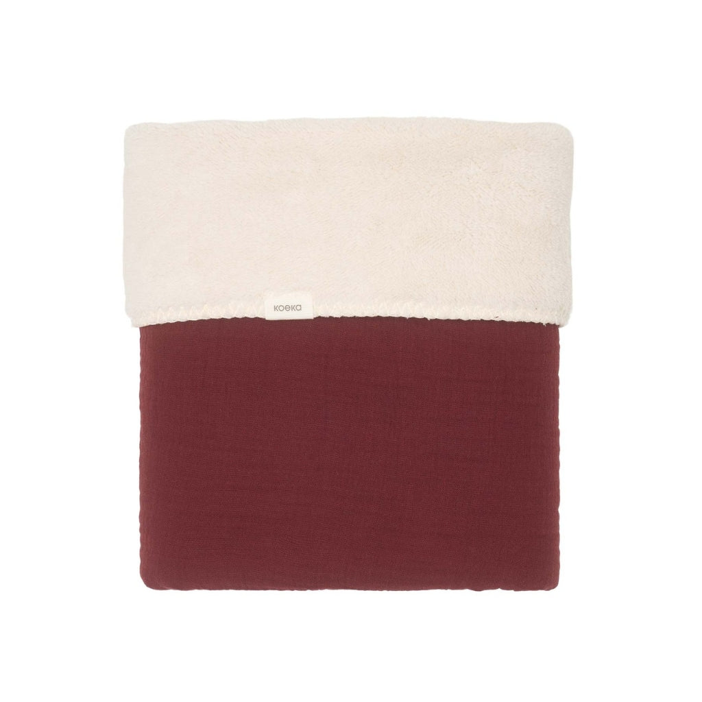 Koeka Deken Voor Wieg Teddy Faro Burgundy B 75 x L 100 cm