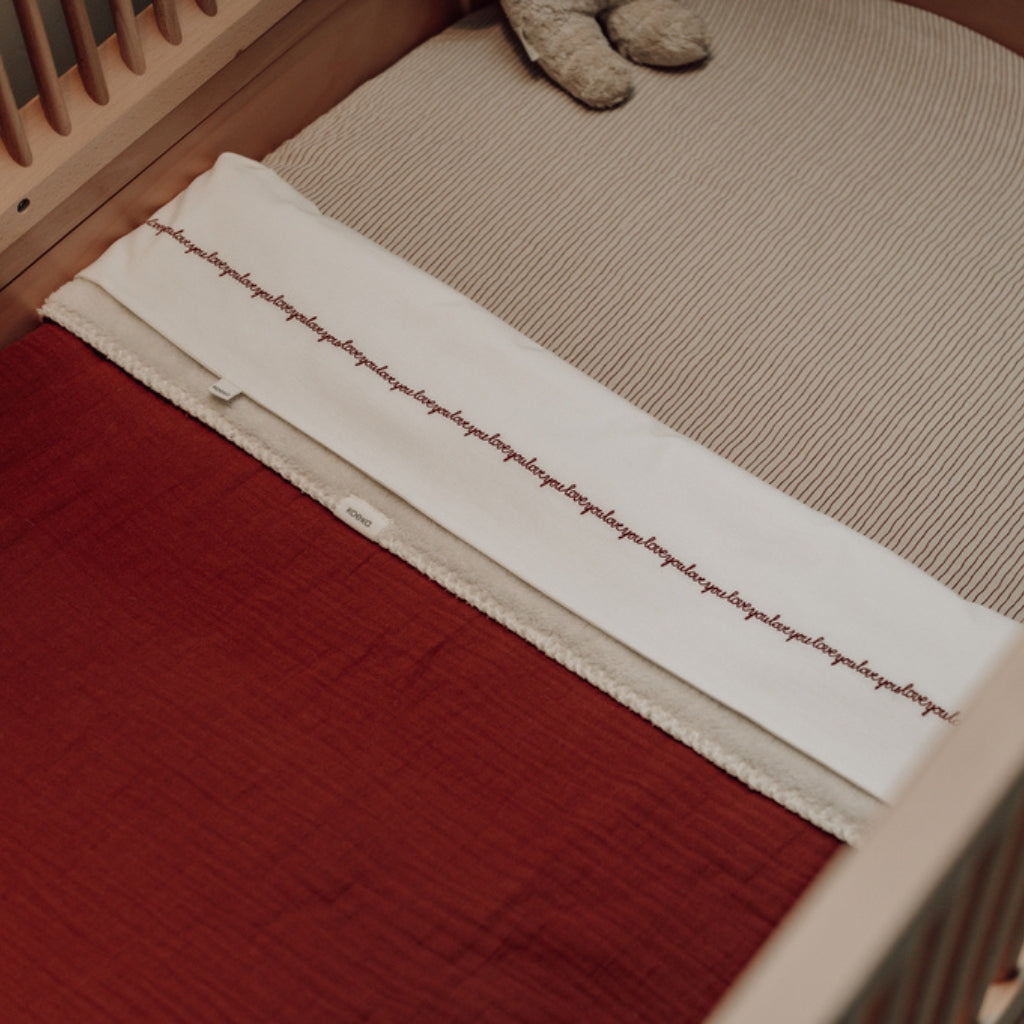 Koeka Deken Voor Wieg Teddy Faro Burgundy B 75 x L 100 cm