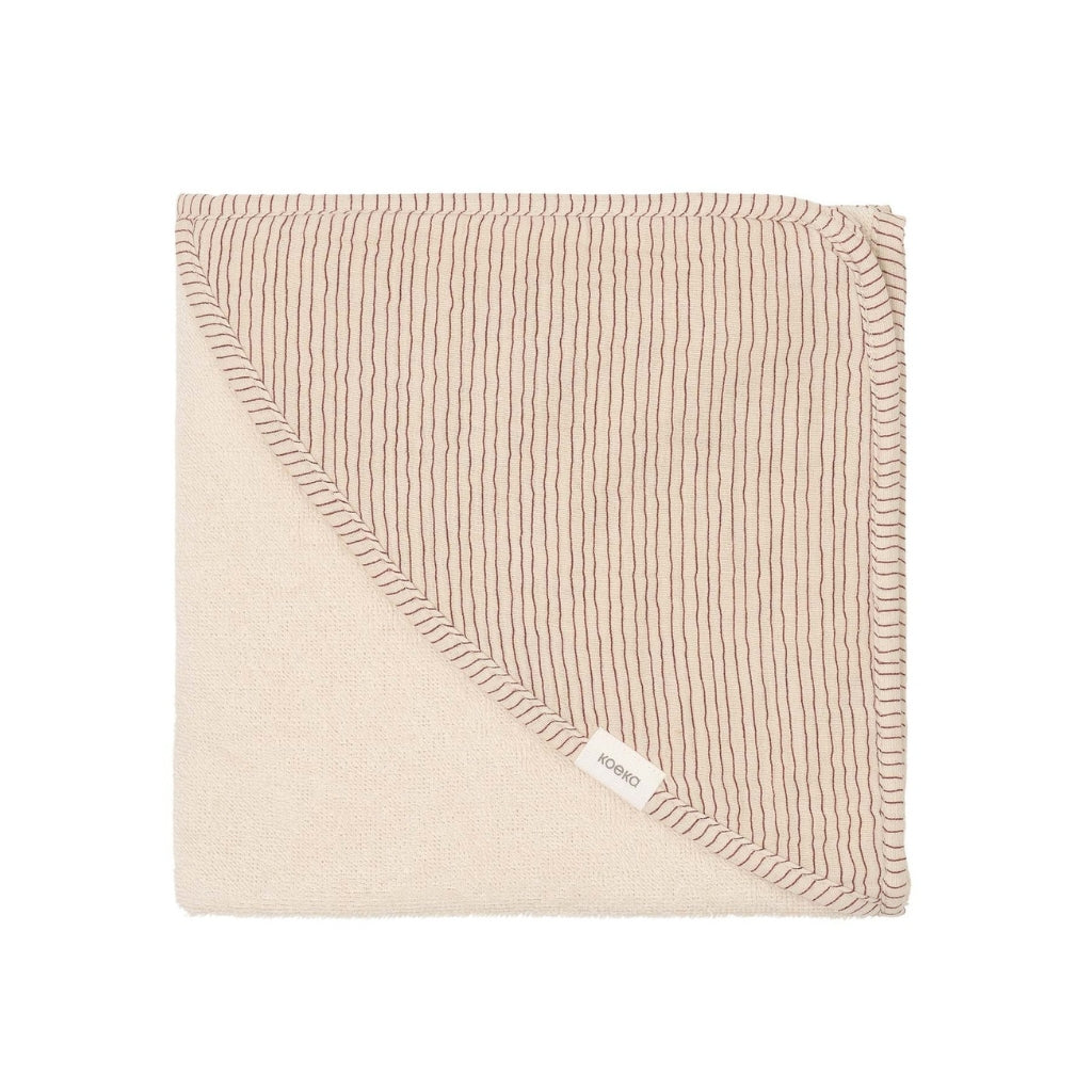 Koeka Cape De Bain Whisper Waves Burgundy 100 x 100 cm 