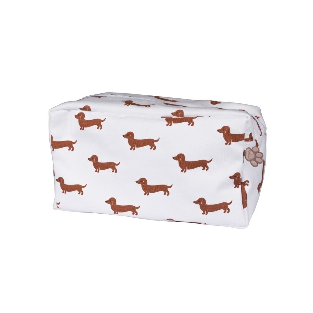 Pericles Trousse De Toilette Teckel Allover Taupe