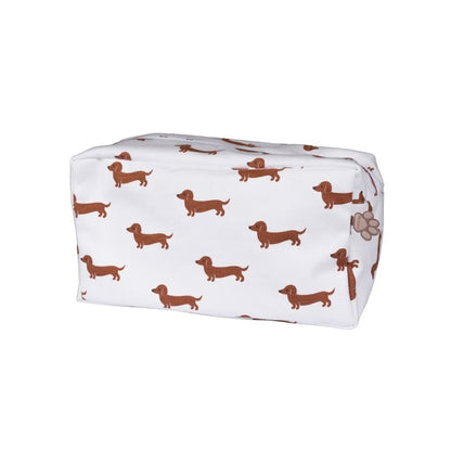 Pericles Trousse De Toilette Teckel Allover Taupe
