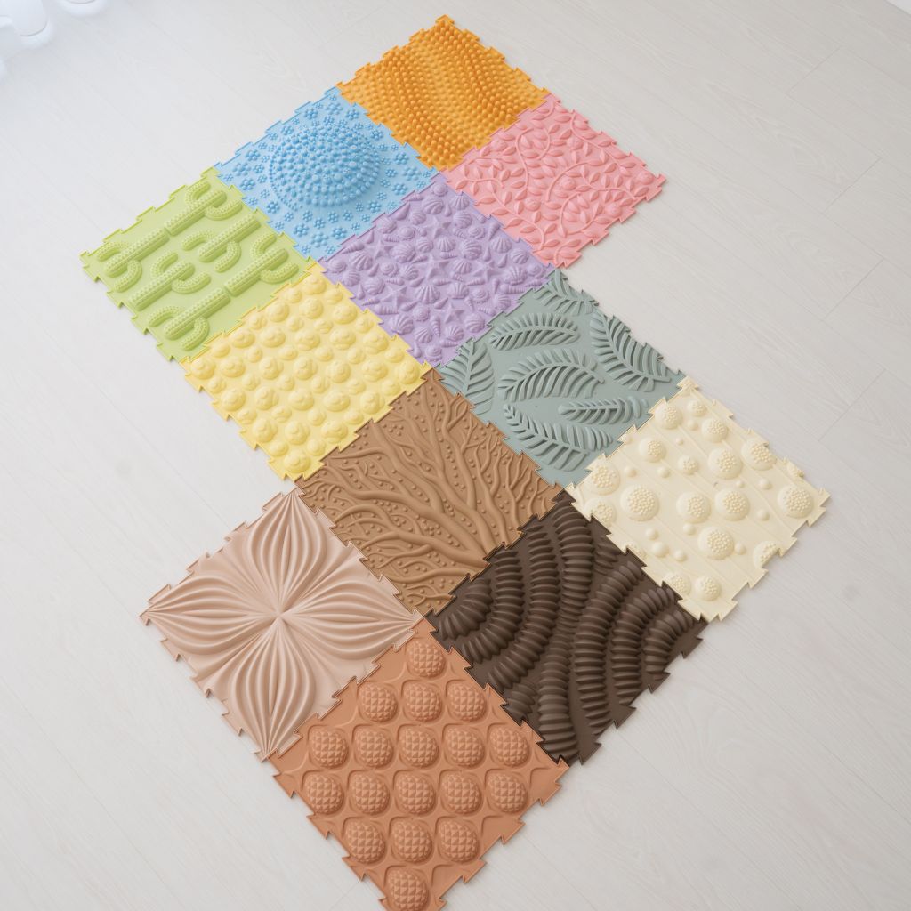 Sense2Play Sensorische Voelmatten Pasteltinten – 6 Stuks