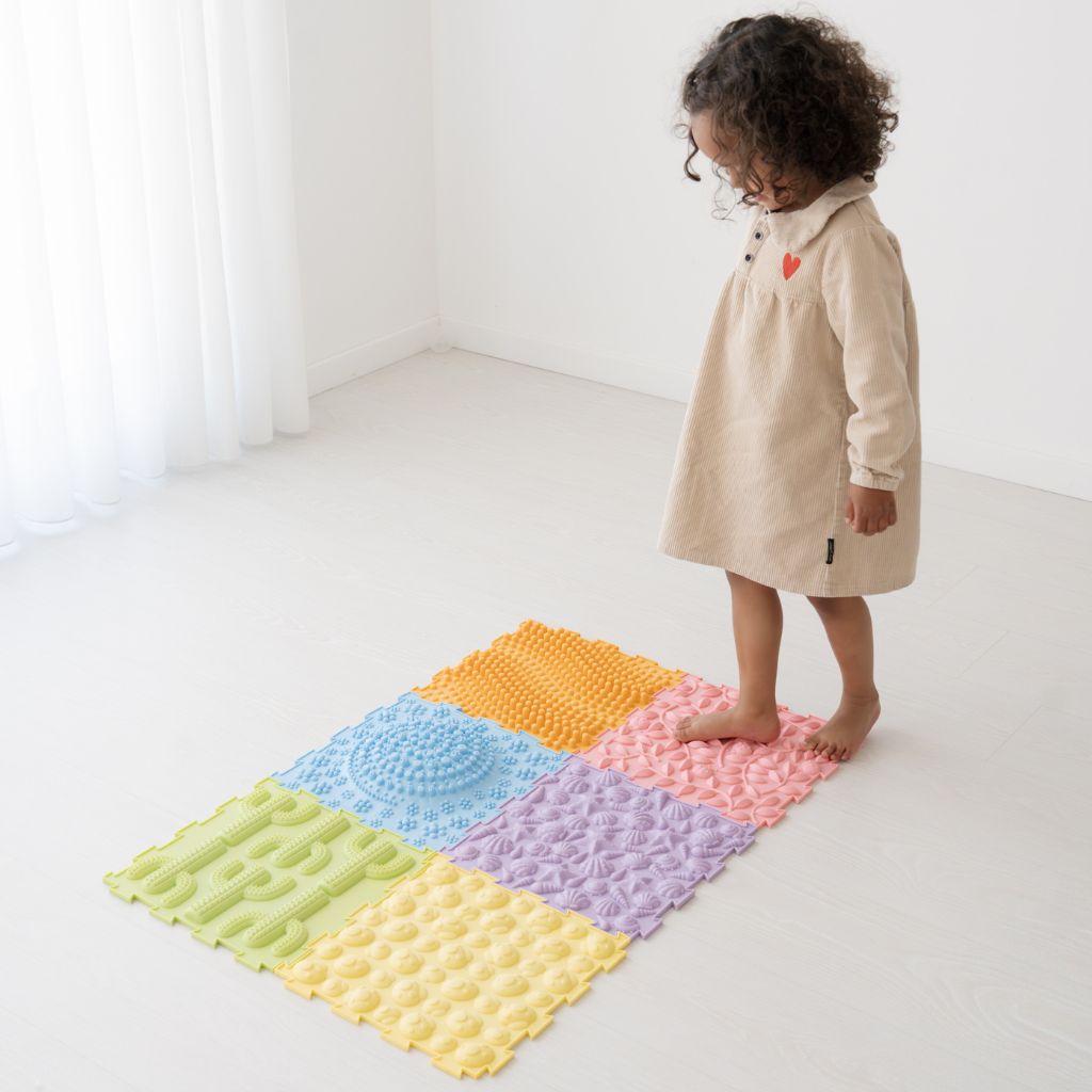 Sense2Play Sensorische Voelmatten Pasteltinten – 6 Stuks