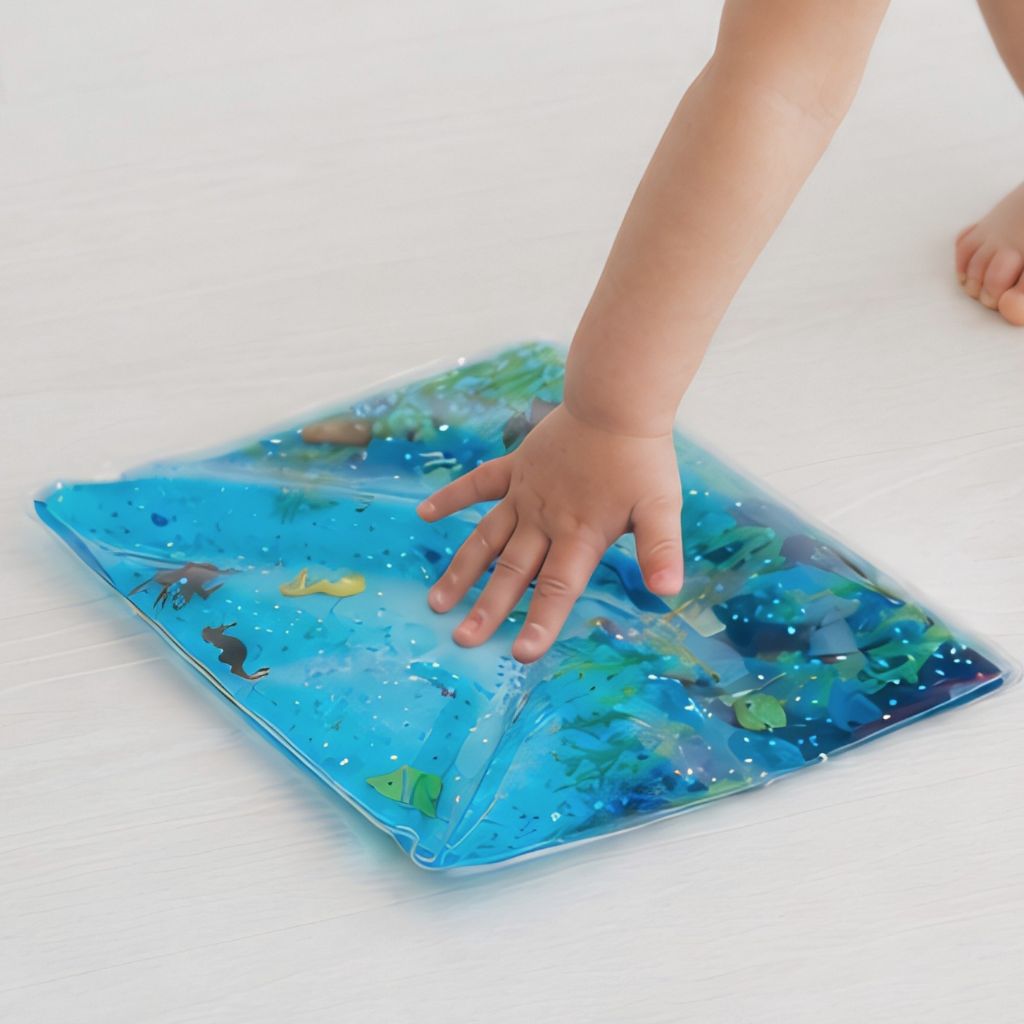Sense2Play Coussin à Liquide Sensoriel Animaux Marins Blue 
