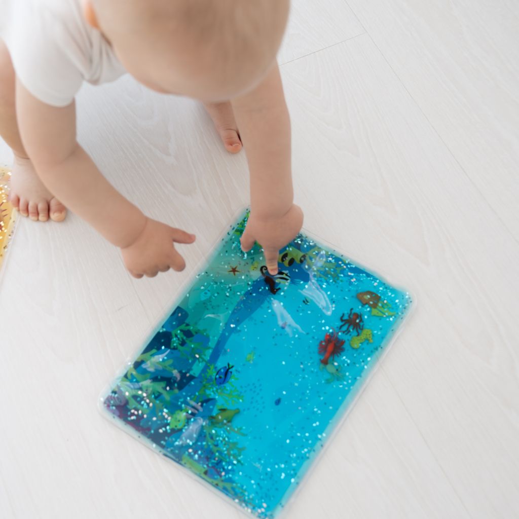 Sense2Play Coussin à Liquide Sensoriel Animaux Marins Blue 