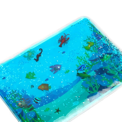 Sense2Play Coussin à Liquide Sensoriel Animaux Marins Blue 