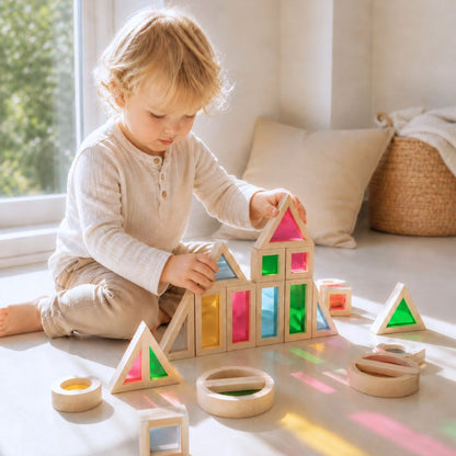 Sense2Play Blocs De Fenêtre En Bois Arc-en-ciel Lumi'Sky Multi – 24 Pièces
 
 
 