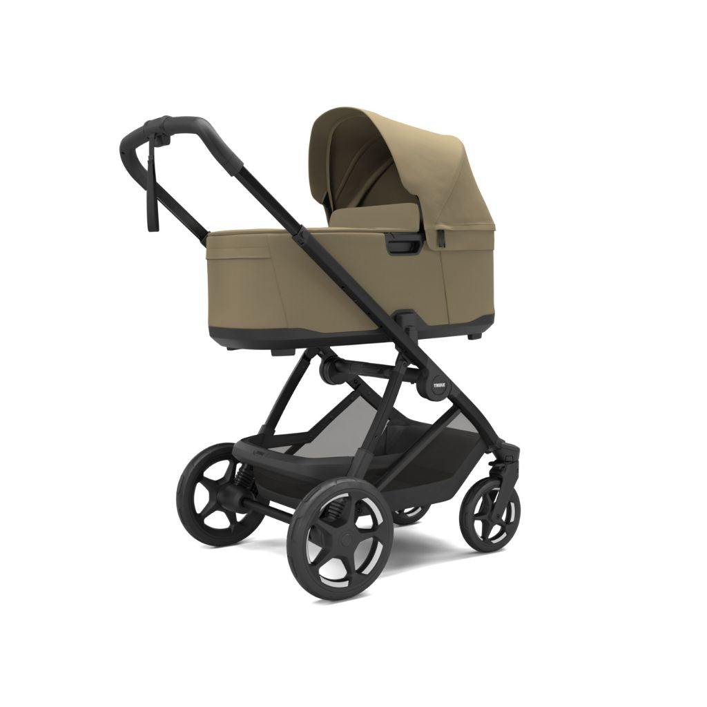 Thule 3-in-1 Kinderwagen Charm Faded Khaki + Draagmand Faded Khaki + Draagbare Autostoel Groep 0+ Maple Connect Faded Khaki