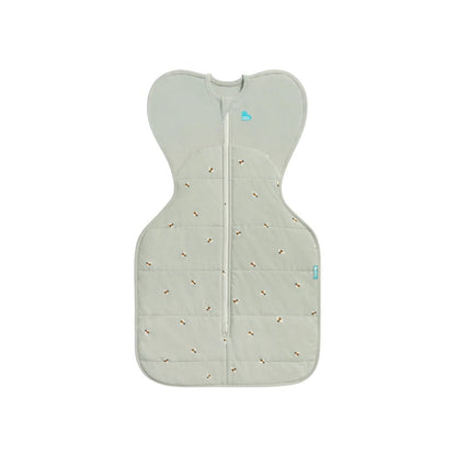 Love to Dream Inbakerzak / Slaapzak Swaddle Up™ Quilted TOG 2,5 Olive Bees 57 cm