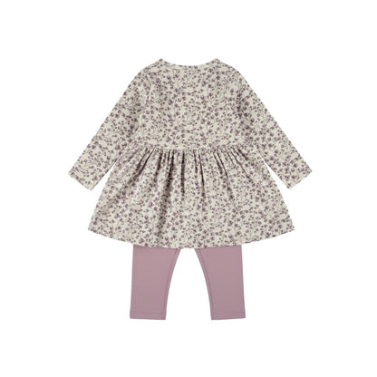 Dirkje Ensemble 2 Pièces Robe Manches Longues Legging Filles Elderberry 
 