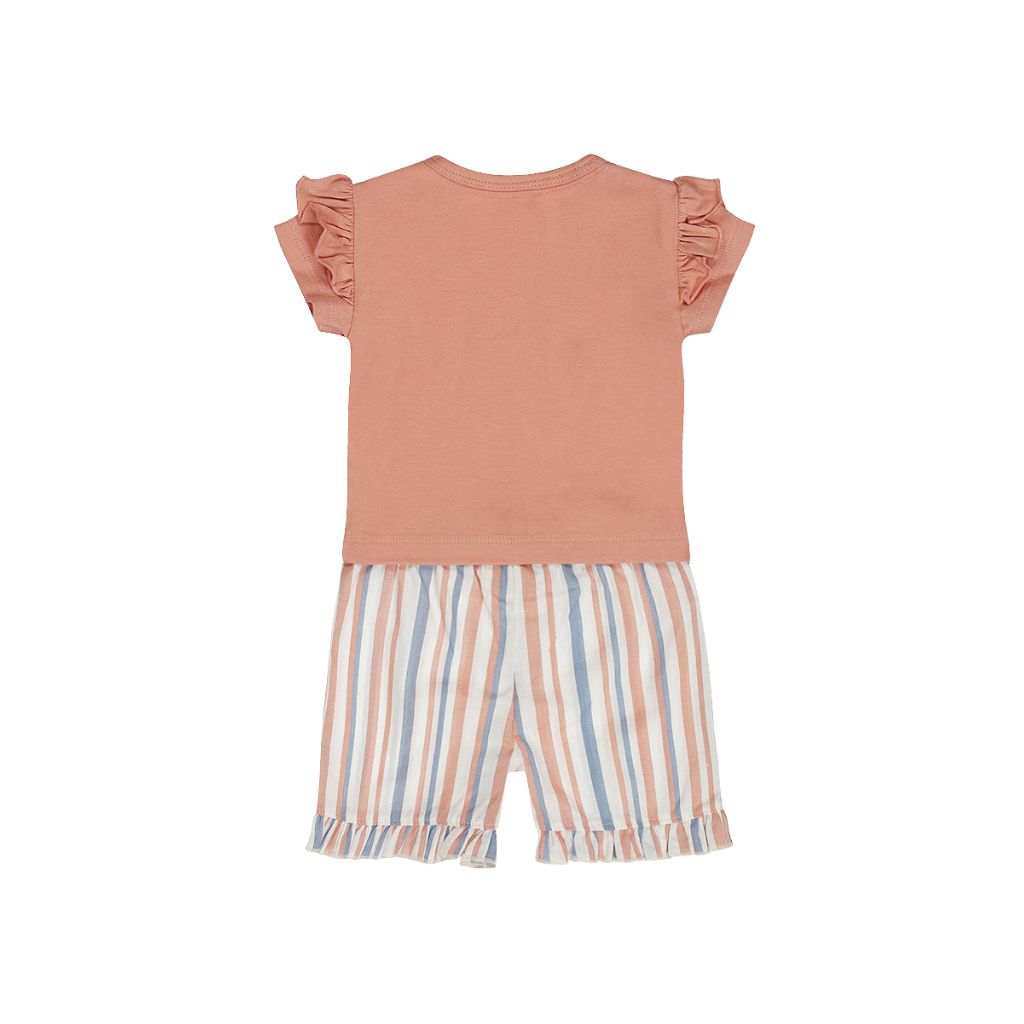 Dirkje Ensemble 2 Pièces T-shirt à Manches Courtes Et Short Rose Clair