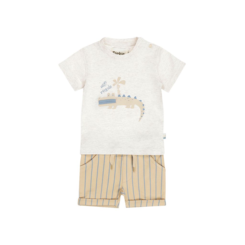 Ensemble 2 Pièces Dirkje T-shirt à Manches Courtes Et short Blanc Cassé