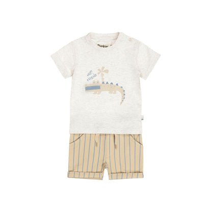 Ensemble 2 Pièces Dirkje T-shirt à Manches Courtes Et short Blanc Cassé