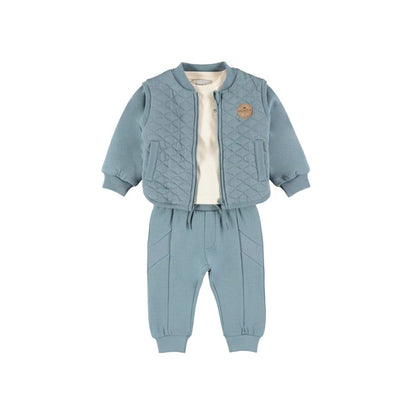 Dirkje Ensemble 3 - Pièces Gilet T-Shirt Jogging Garçons Ocean Mist 