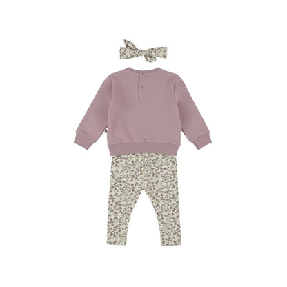 Dirkje Set 3 - Delig Sweater Legging Haarband Meisjes Elderberry