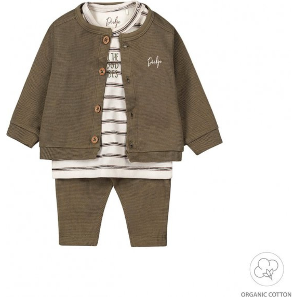 Dirkje Ensemble 3 pièces NOOS garçons Faded Green