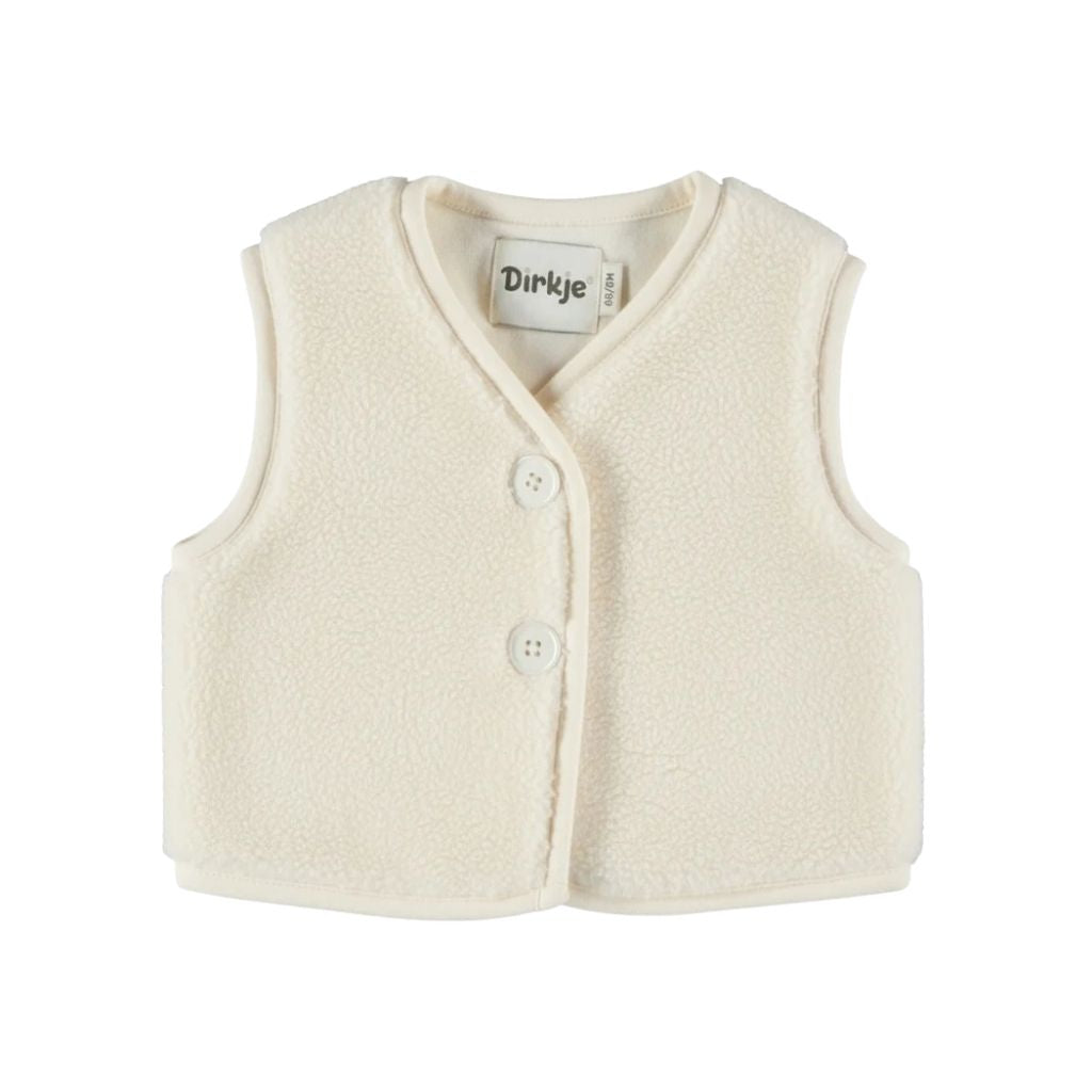 Dirkje Gilet Teddy Meisjes Off White