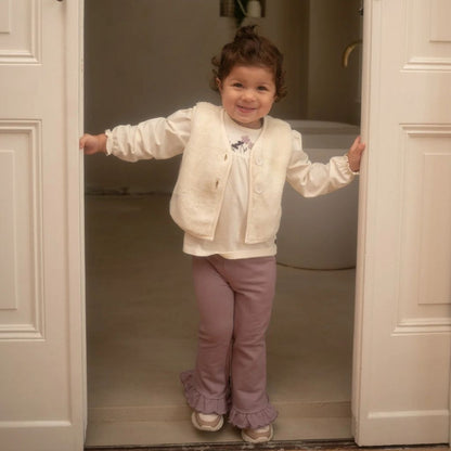 Dirkje Gilet Teddy Meisjes Off White