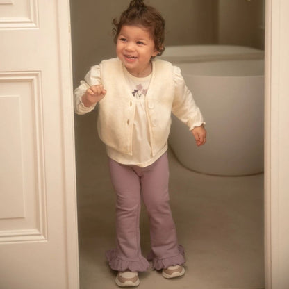 Dirkje Gilet Teddy Meisjes Off White