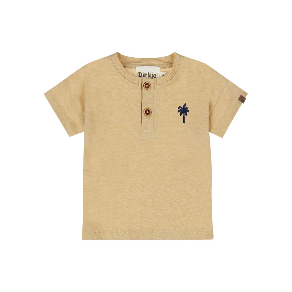 Dirkje T-shirt Met Korte Mouwen Camel Geel Jongens
