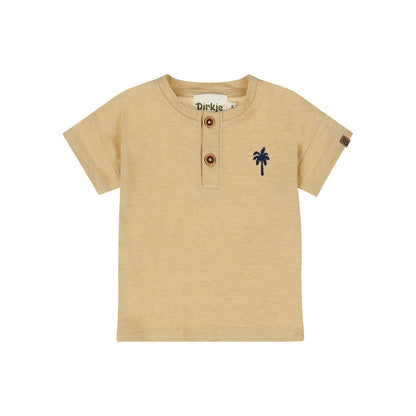 Dirkje T-shirt Met Korte Mouwen Camel Geel Jongens