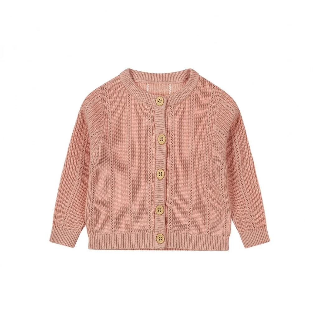 Dirkje Gilet Organic Cotton Dusty Pink Meisjes