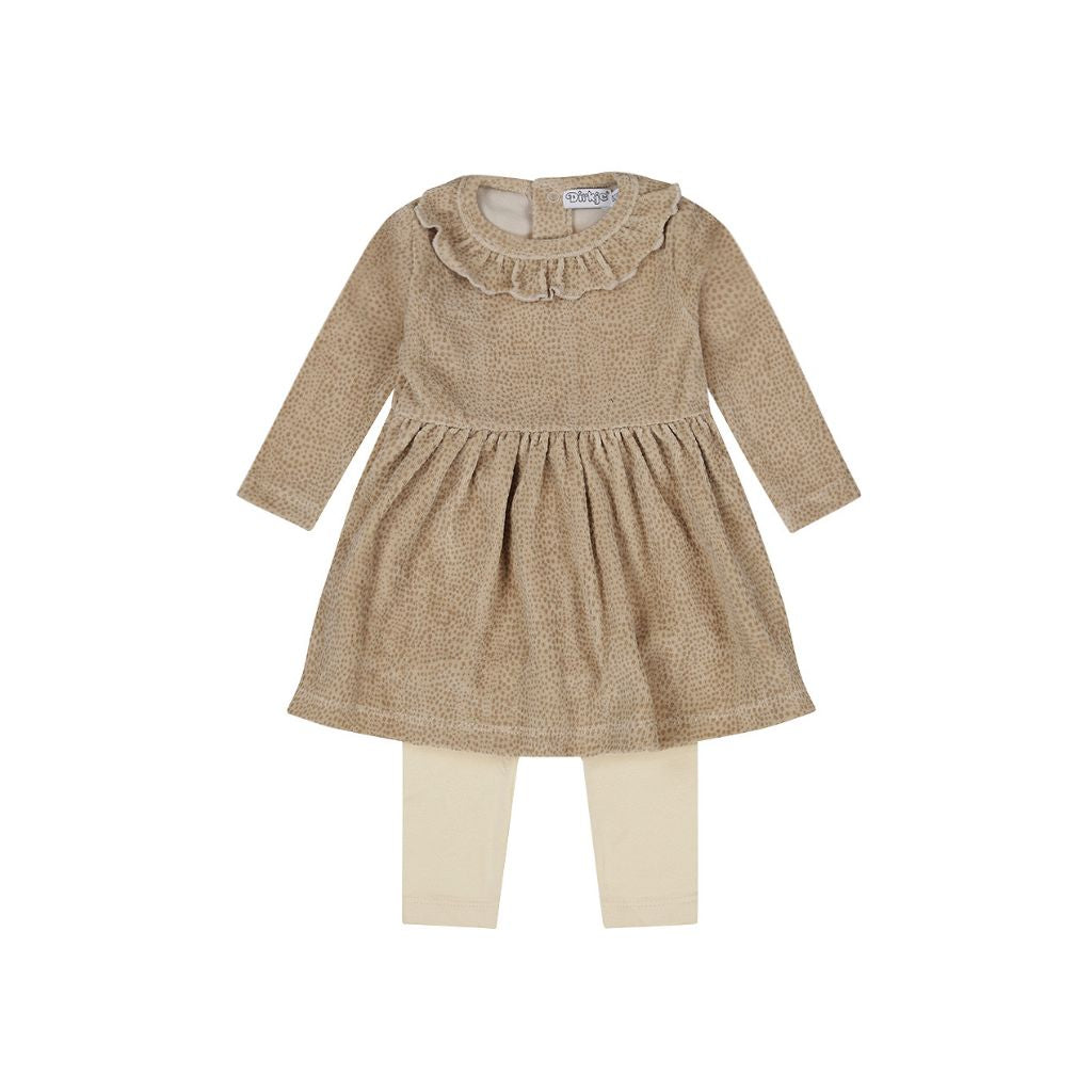 Dirkje Ensemble 2 pièces robe et legging Beige gris fille