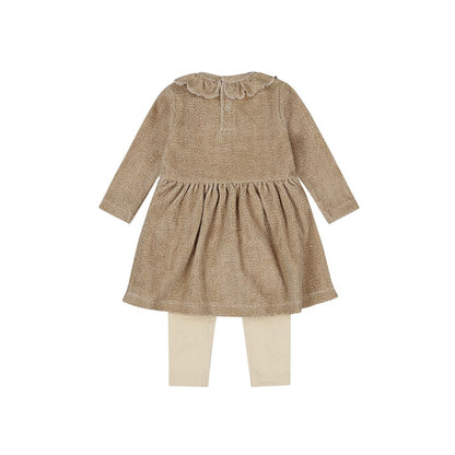 Dirkje Ensemble 2 pièces robe et legging Beige gris fille