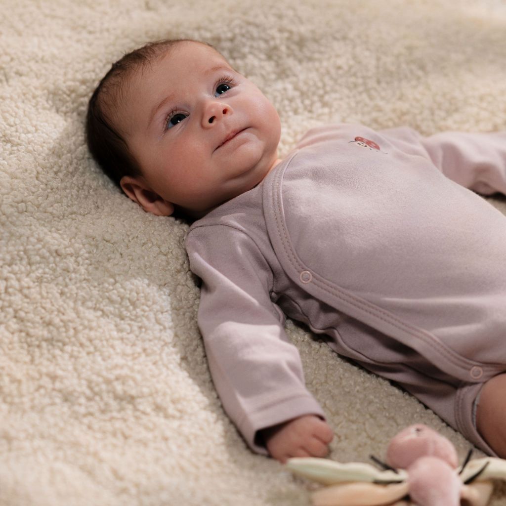 Dreambee Body met overslag en lange mouwen newborn Oscar roze - 2 stuks