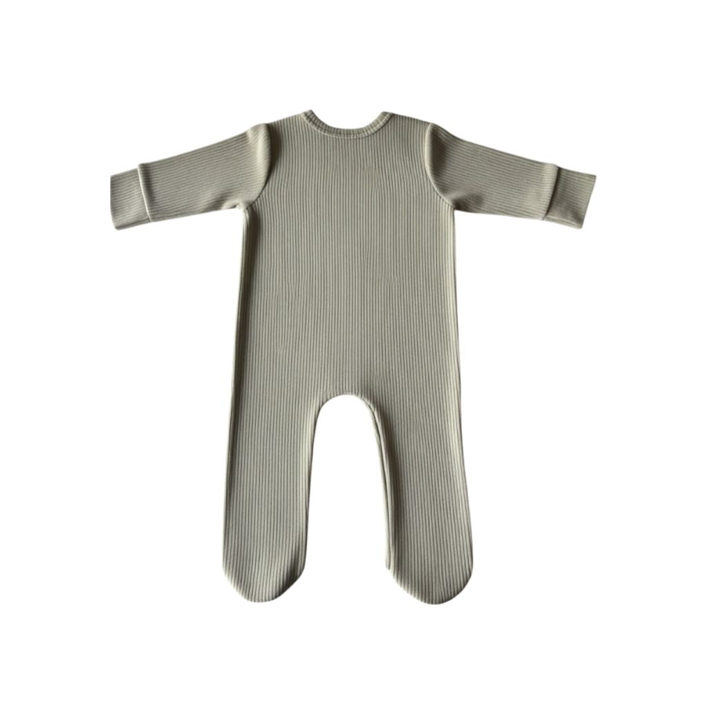 Dreambee Essentials Pyjama à Bord Côtes Avec Pieds Vert