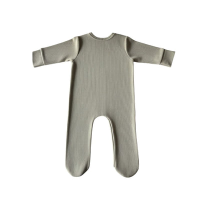 Dreambee Essentials Pyjama à Bord Côtes Avec Pieds Vert