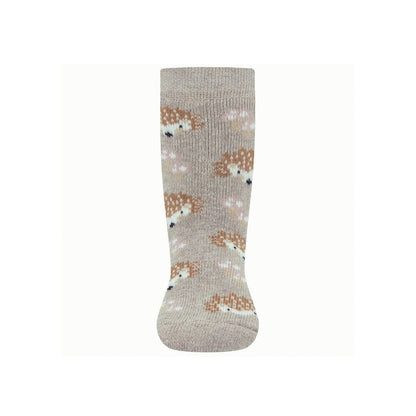 Ewers Paire de chaussettes antidérapantes Hérisson beige