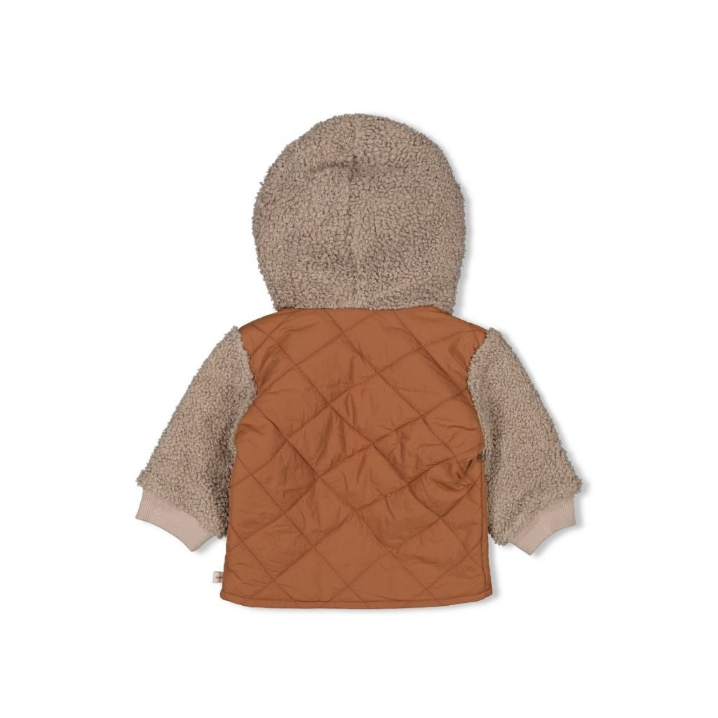 Feetje Veste bouclette avec capuche Wild World Brown