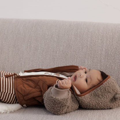 Feetje Veste bouclette avec capuche Wild World Brown