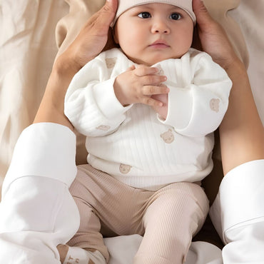 Feetje Pantalon Rib Honey Bear Sand Unisexe