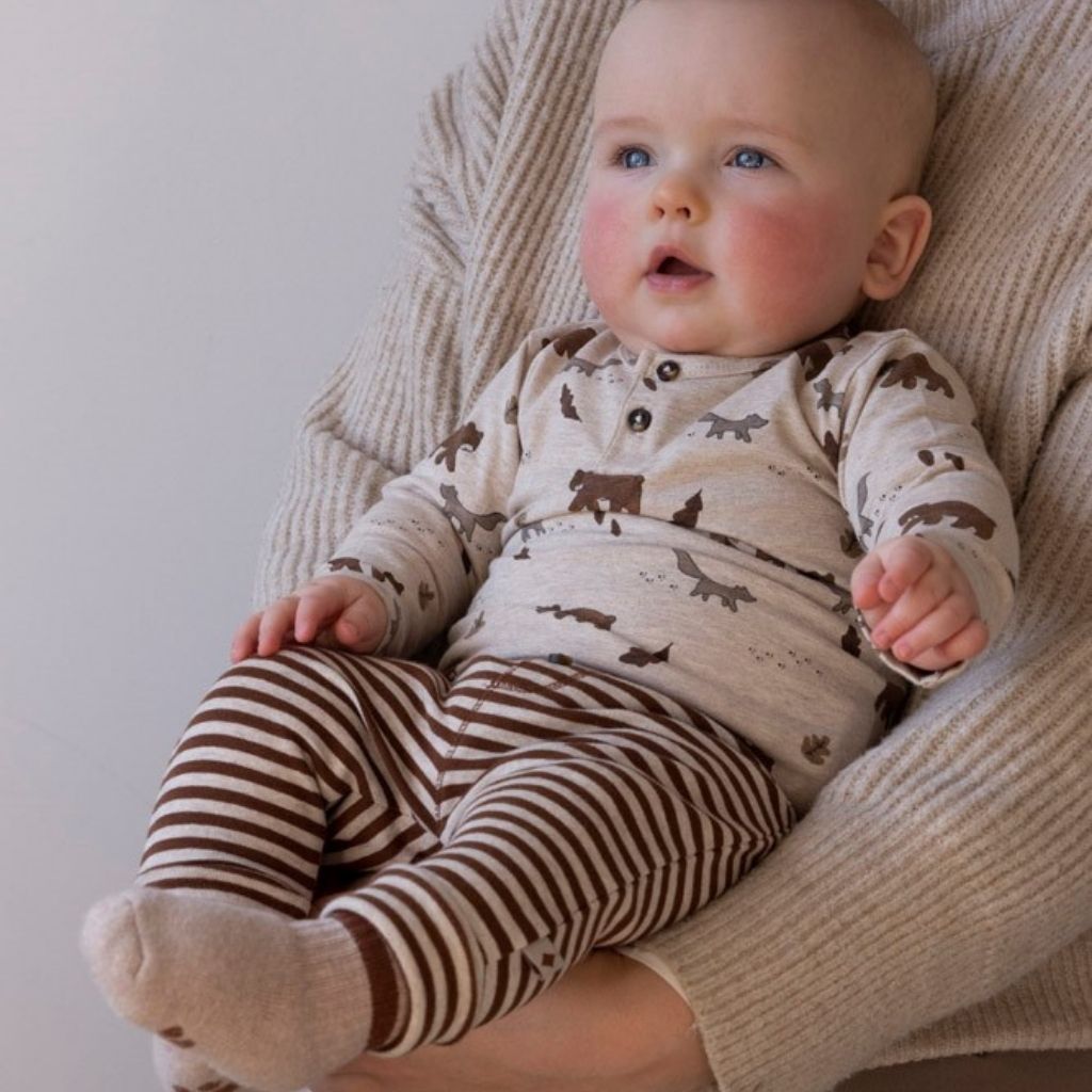 Feetje Pantalon rayé Wild World Brown