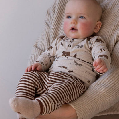 Feetje Pantalon rayé Wild World Brown