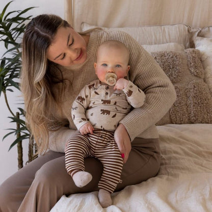 Feetje Pantalon rayé Wild World Brown