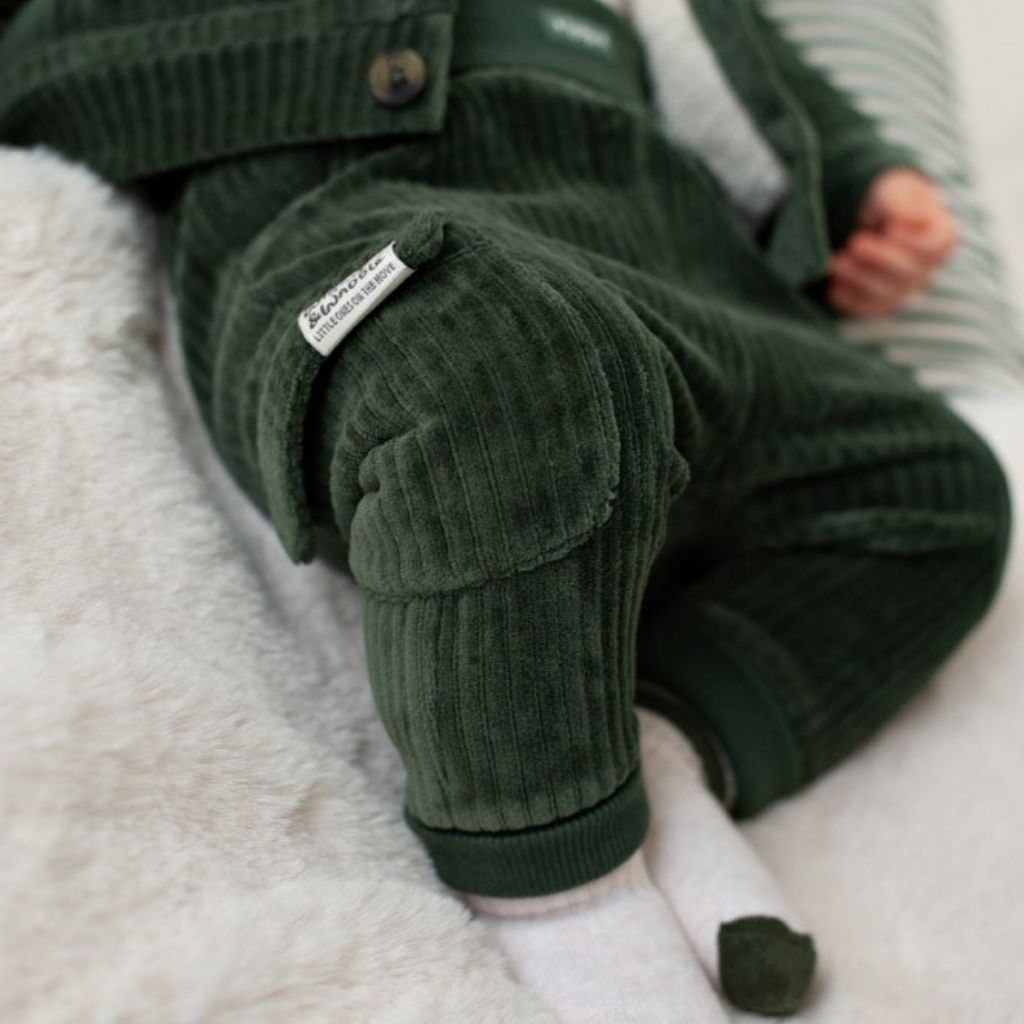 Feetje Broek Velours Rib Wiggle and Waddle Jongens Green