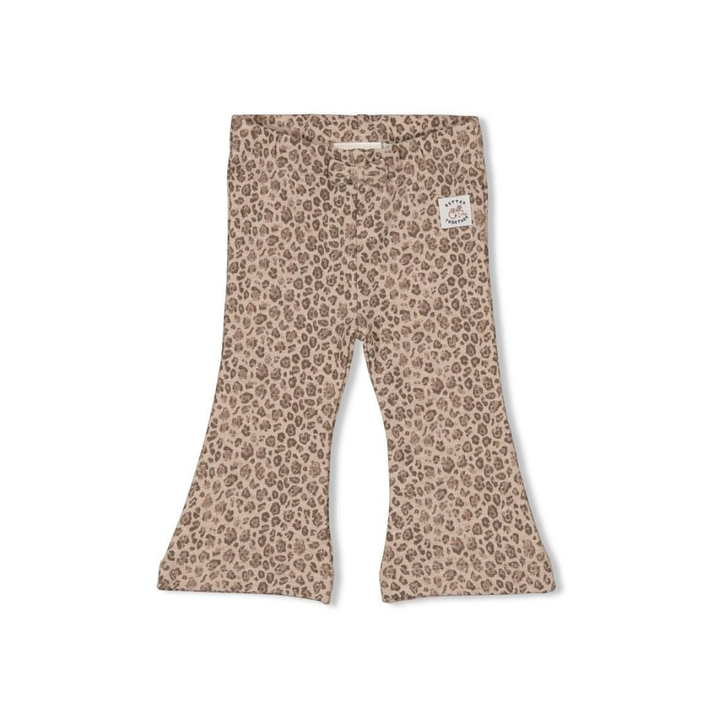 Feetje Flare broek Better Together Taupe melange