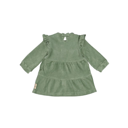 Feetje Jurk Velours Rib Lucky Bloombird Meisjes Jade Green