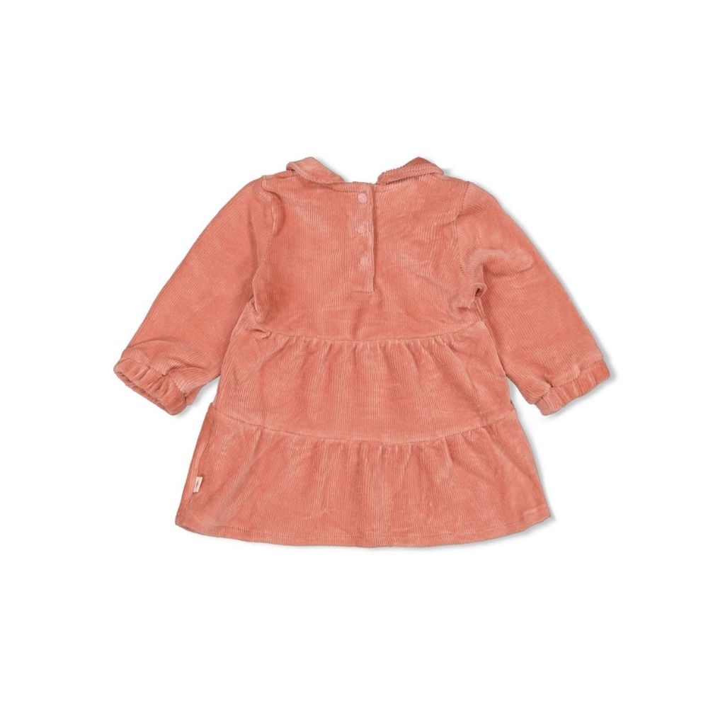 Feetje Jurk velours rib Woodland Bloom Mauve